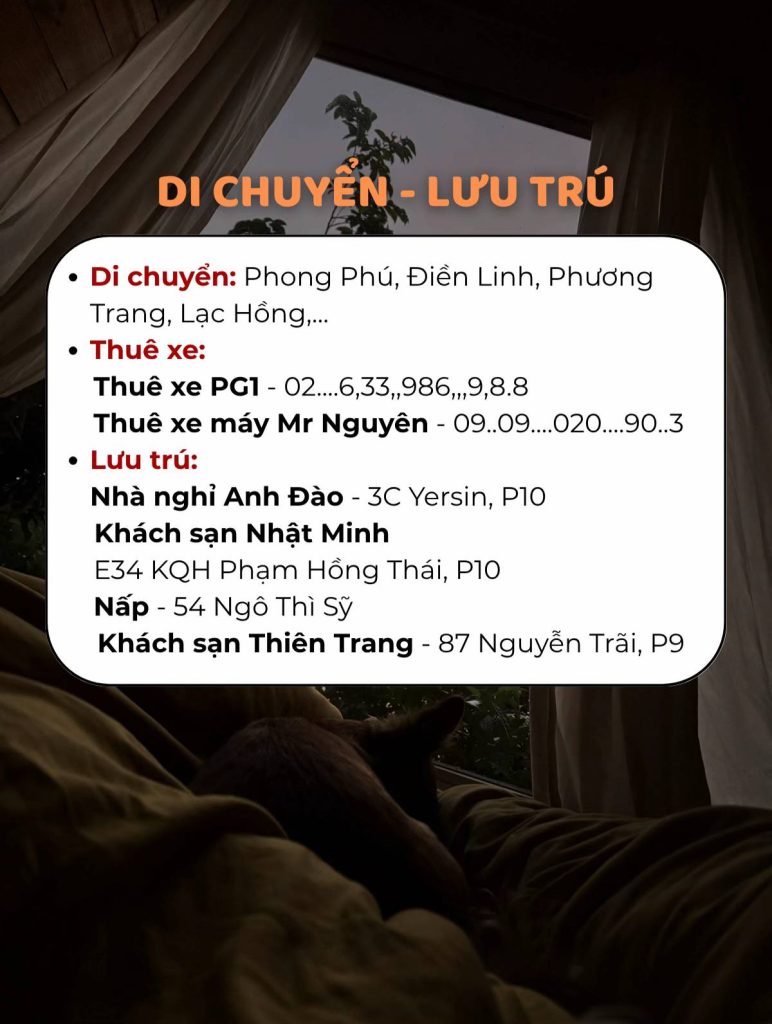 Di chuyển và lưu trú 