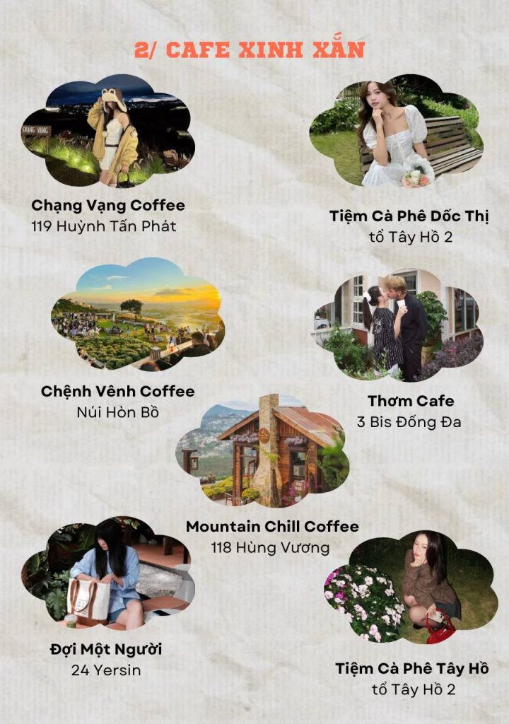 Danh sách quán cà phê view đẹp Đà Lạt, thích hợp check-in và chill