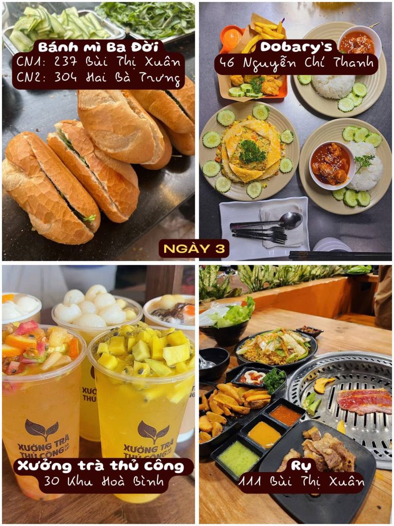 Quán ngon Đà Lạt ngày 3 – Bánh mì Ba Đời, Dobary’s, Xưởng Trà Thủ Công, Rỵ nướng