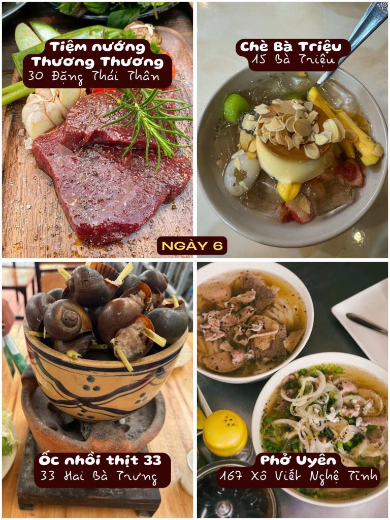 Quán ngon Đà Lạt ngày 5 – Tiệm nướng Thương Thương, Chè Bà Triệu, Ốc nhồi thịt 33, Phở Uyên