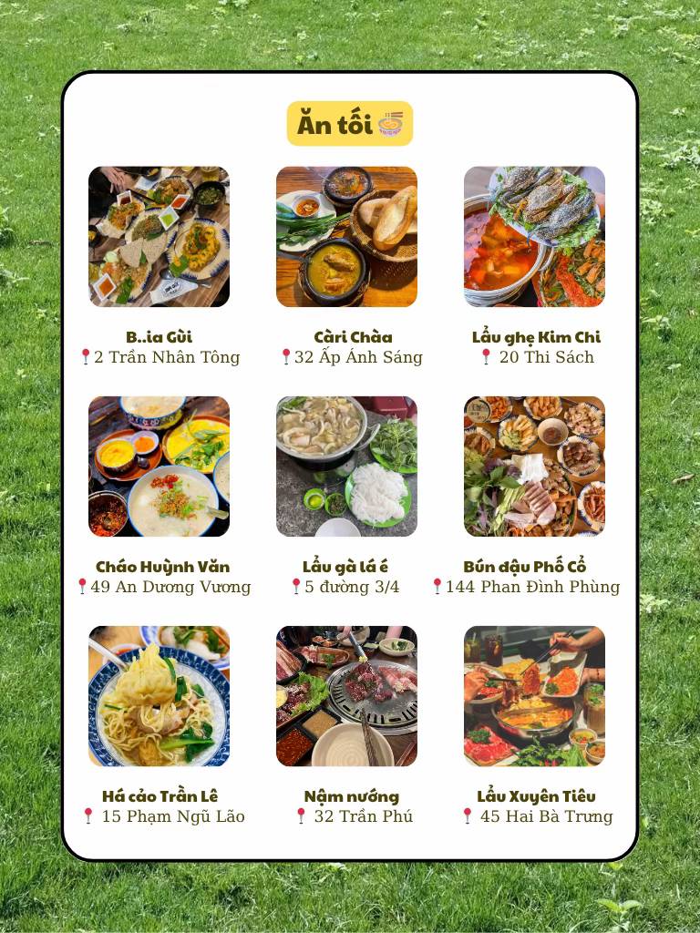 Các quán ăn tối Đà Lạt như lẩu gà lá é, nướng Nậm, bún đậu – gợi ý chuẩn cho thắc mắc Đà Lạt ăn gì buổi tối