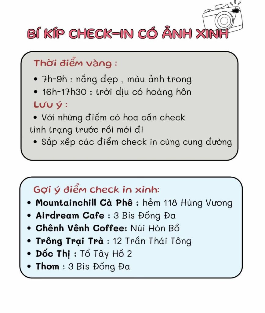 Bí kíp check in có ảnh xinh