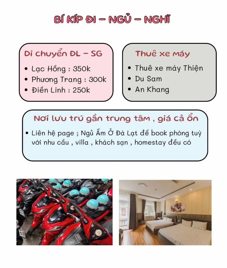 Các lưu ý về di chuyển, thuê xe máy