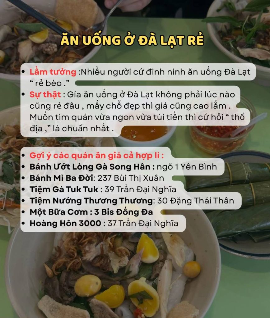 Lầm tưởng 2: Đà Lạt ăn gì cũng bị chặt chém