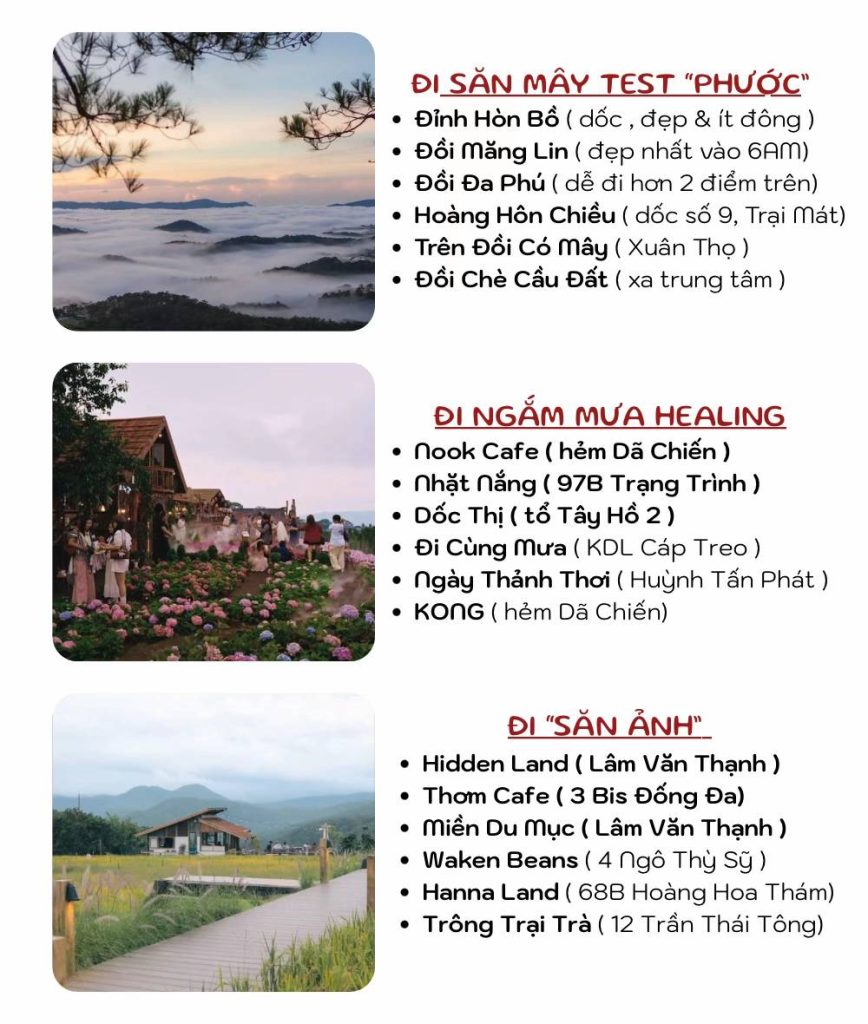 List các địa điểm săn mây, ngắm mưa healing, check in cực xịn