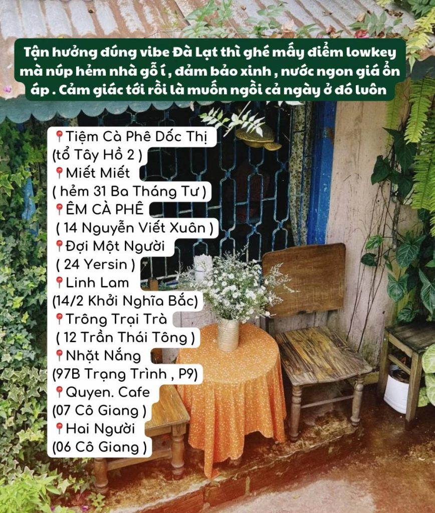 Danh sách các quán cà phê check in xinh xỉu