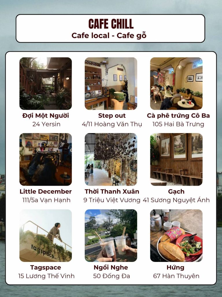 List các quán cà phê check in xinh xỉu