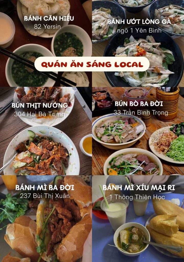 Quán ăn ngon Đà Lạt buổi sáng cực chất lượng