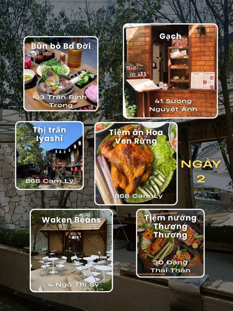 Lịch trình vi vu Đà Lạt ngày 2