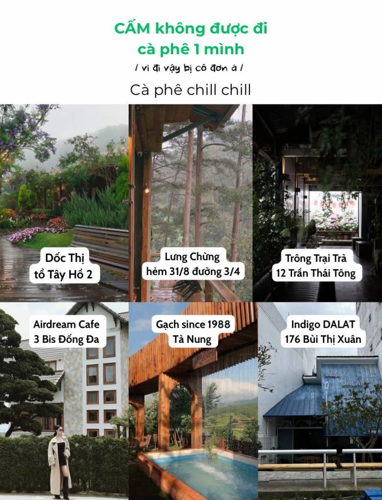 List các quán cà phê check in