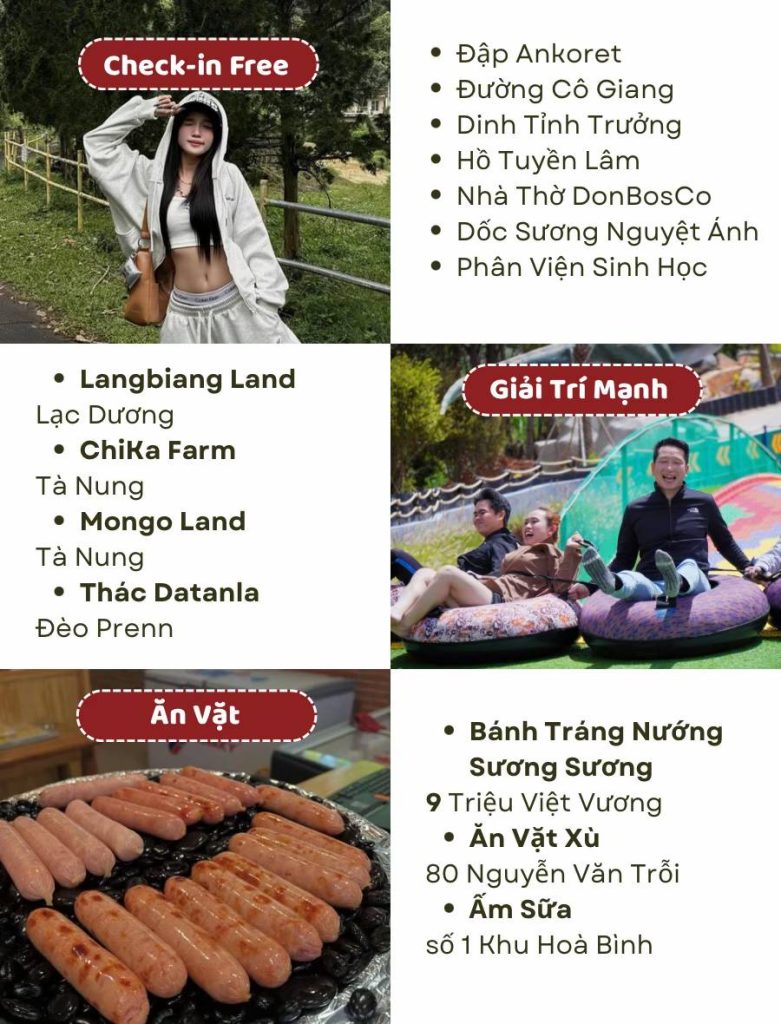 gợi ý check-in free và ăn vặt tại các quán ăn ngon Đà Lạt