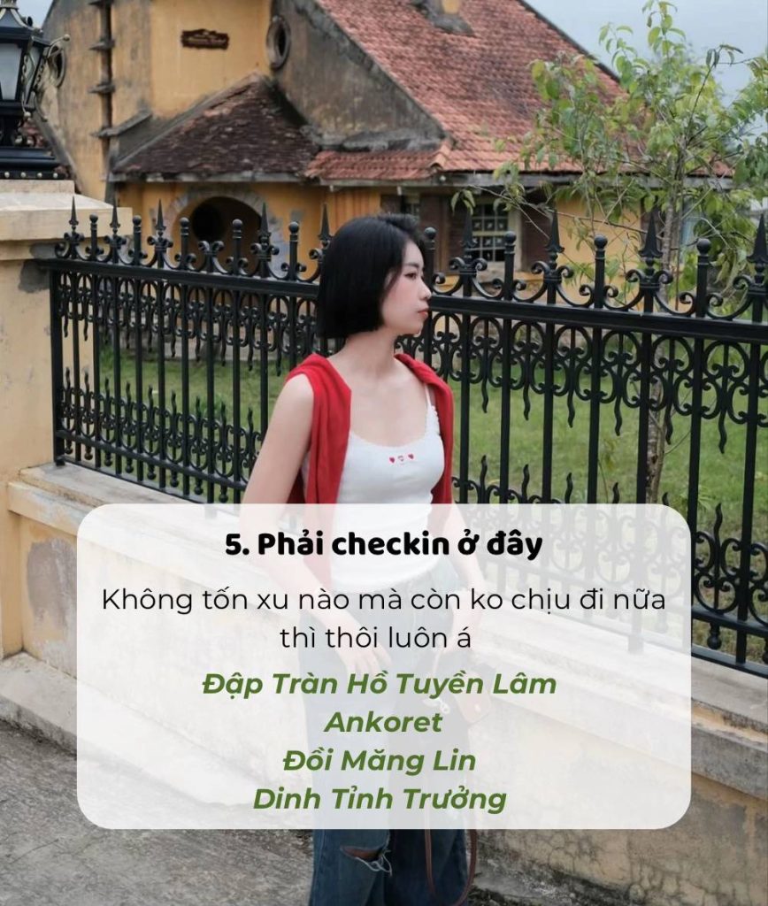 List các địa điểm phải check in