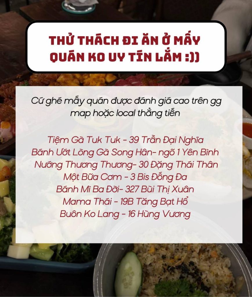 List các quán ăn ngon Đà Lạt phải thử