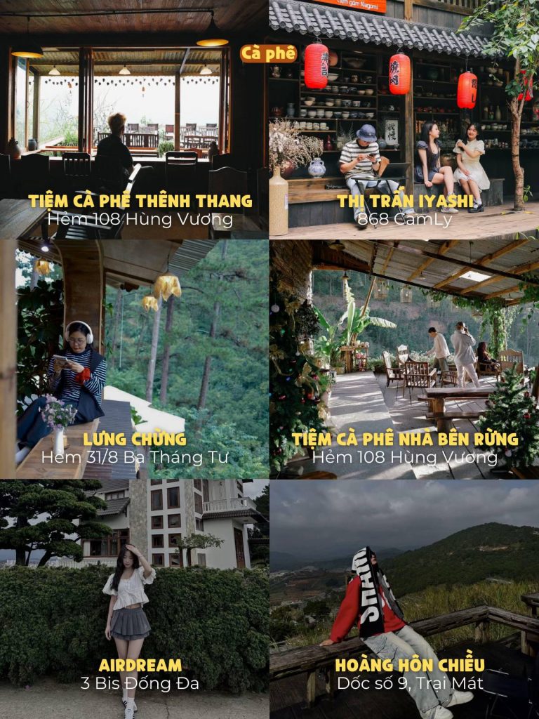 List các quán cà phê sáng + checkin