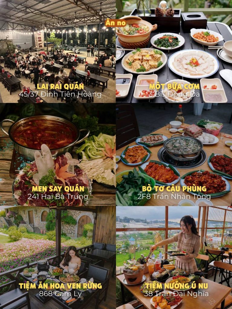 List các quán ăn ngon Đà Lạt phải thử