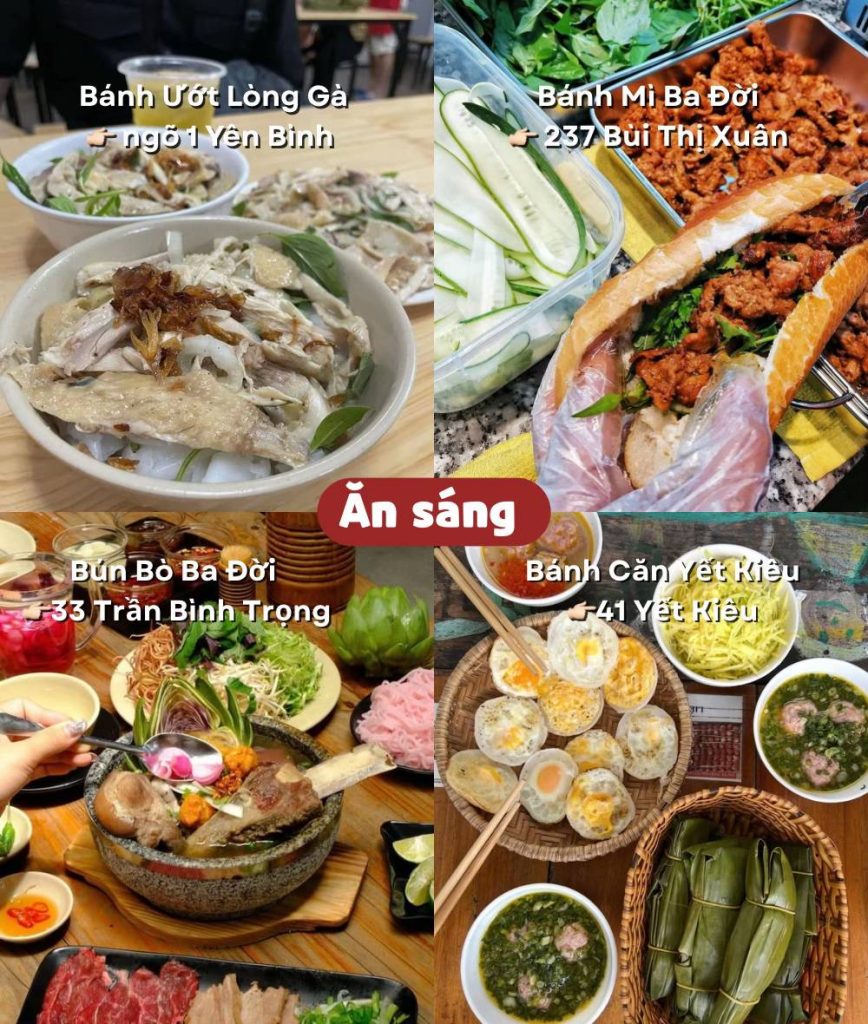 List các quán ăn ngon Đà Lạt buổi sáng