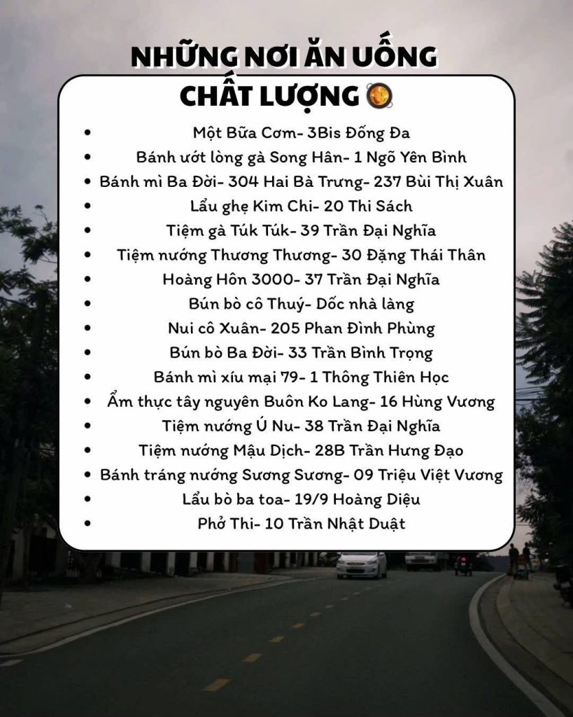 List các quán ăn ngon Đà Lạt phải thử