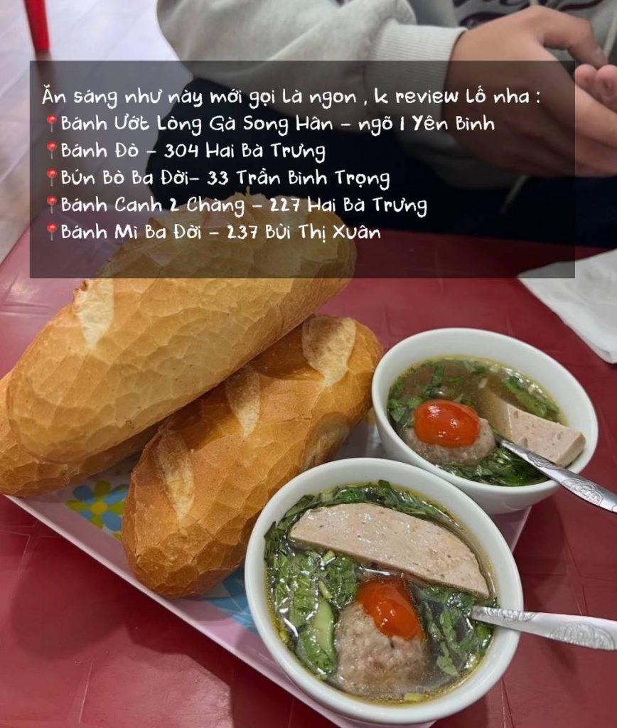 Ăn sáng chuẩn vị Đà Lạt