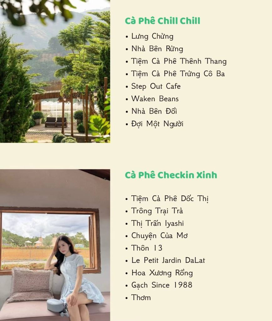 Danh sách các quán cafe check in xinh xỉu