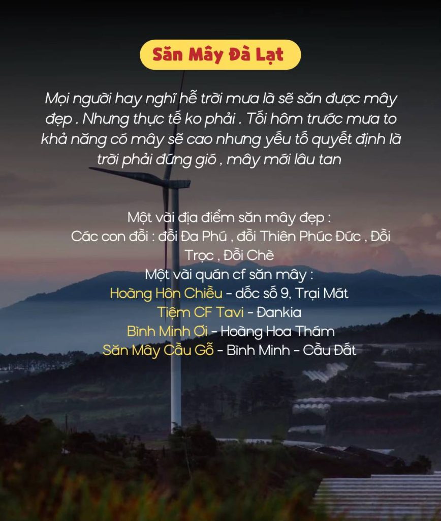 Địa điểm săn mây đẹp ở Đà Lạt